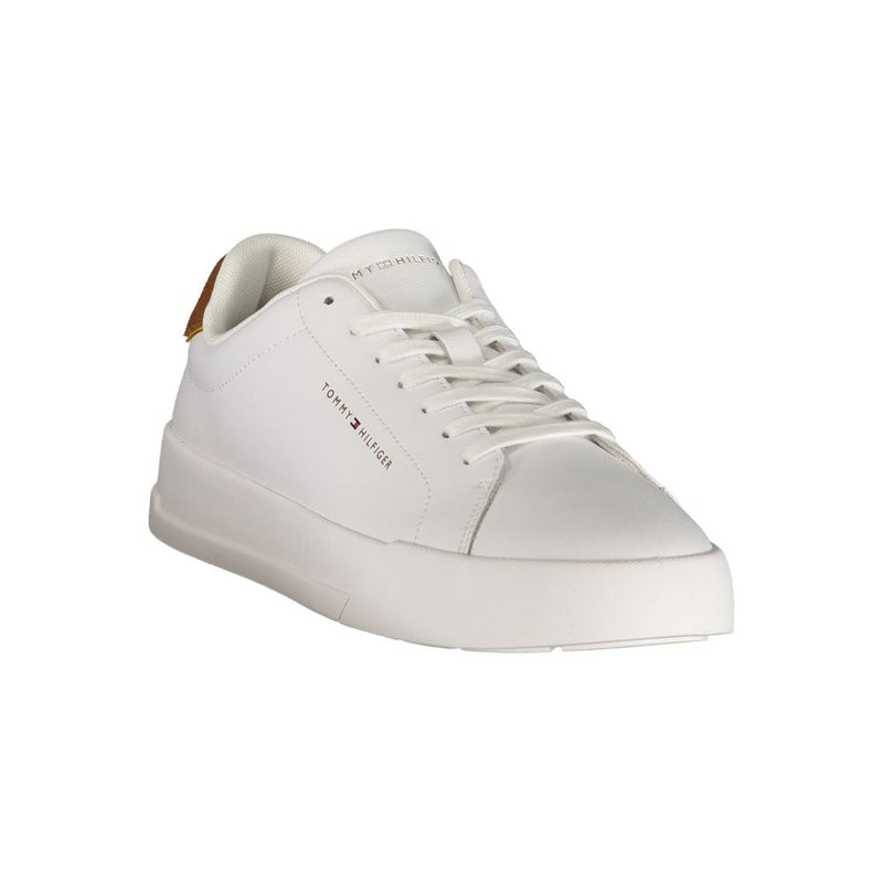 Tommy Hilfiger White Polyester Athletic Sneakers for Men