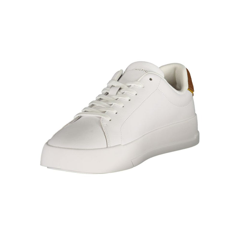 Tommy Hilfiger White Polyester Athletic Sneakers for Men