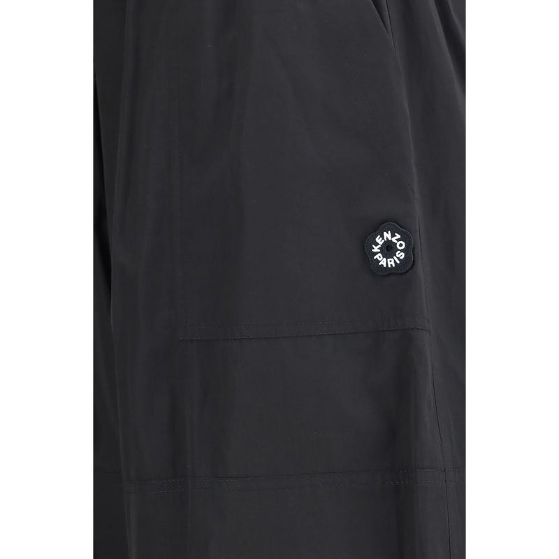 Kenzo Black Polyester Casual Cargo Pants for Women