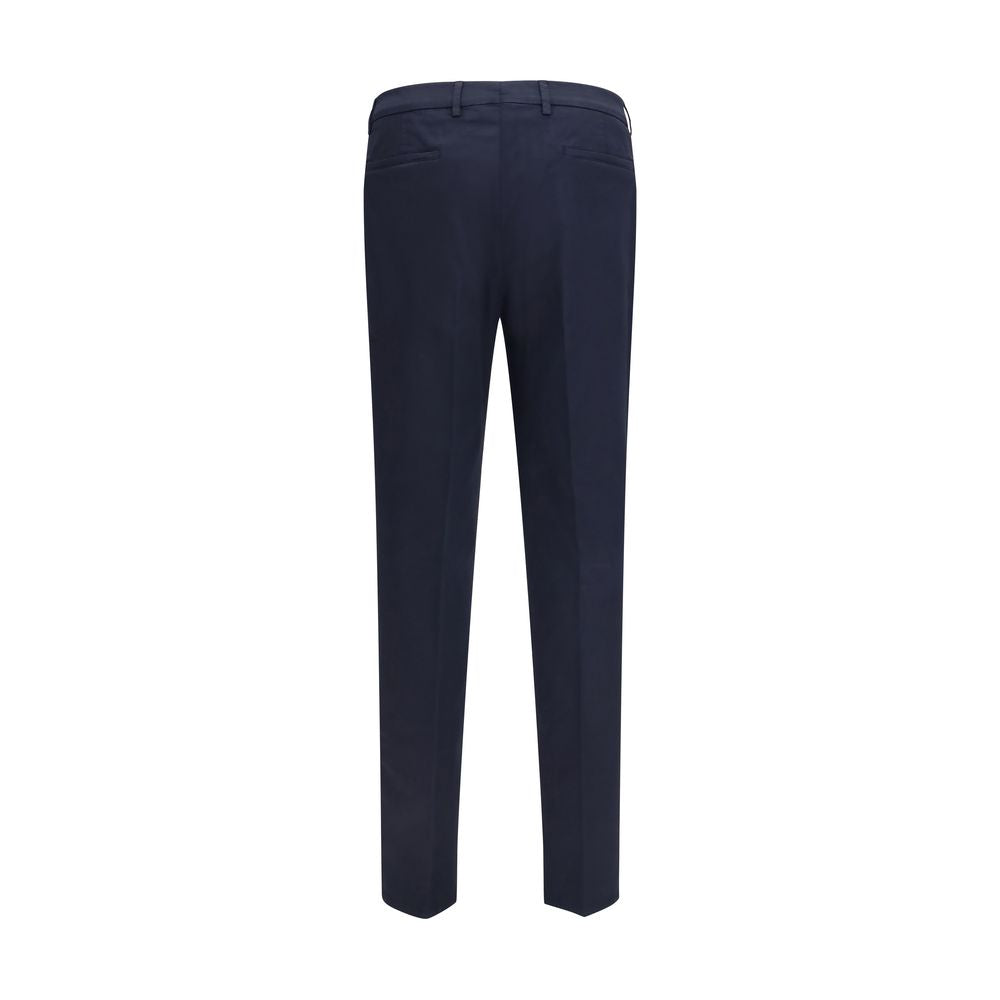 Brunello Cucinelli Black Cotton Chino Pants for Men