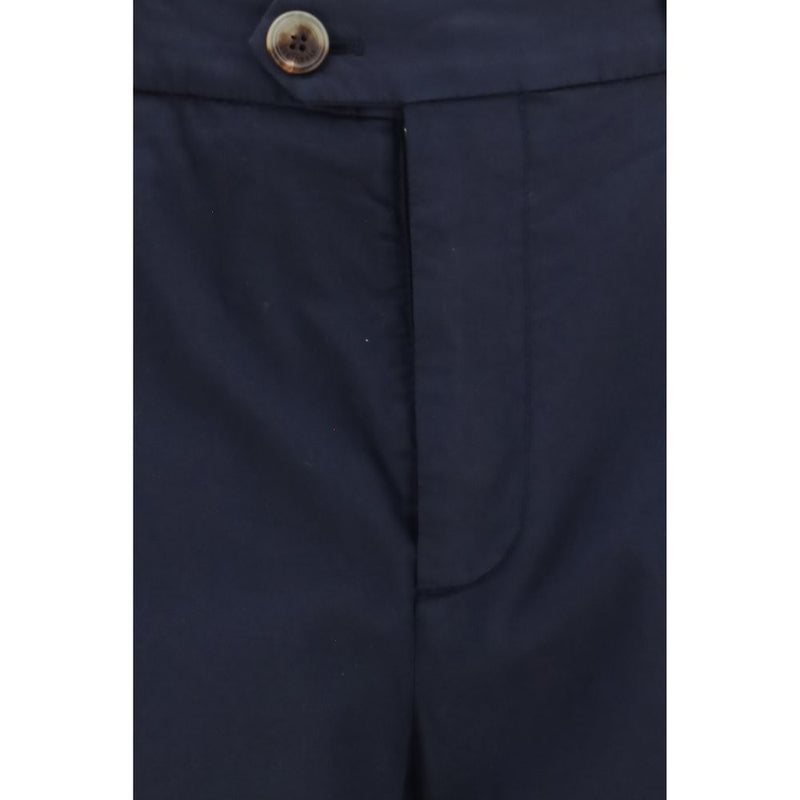 Brunello Cucinelli Black Cotton Chino Pants for Men