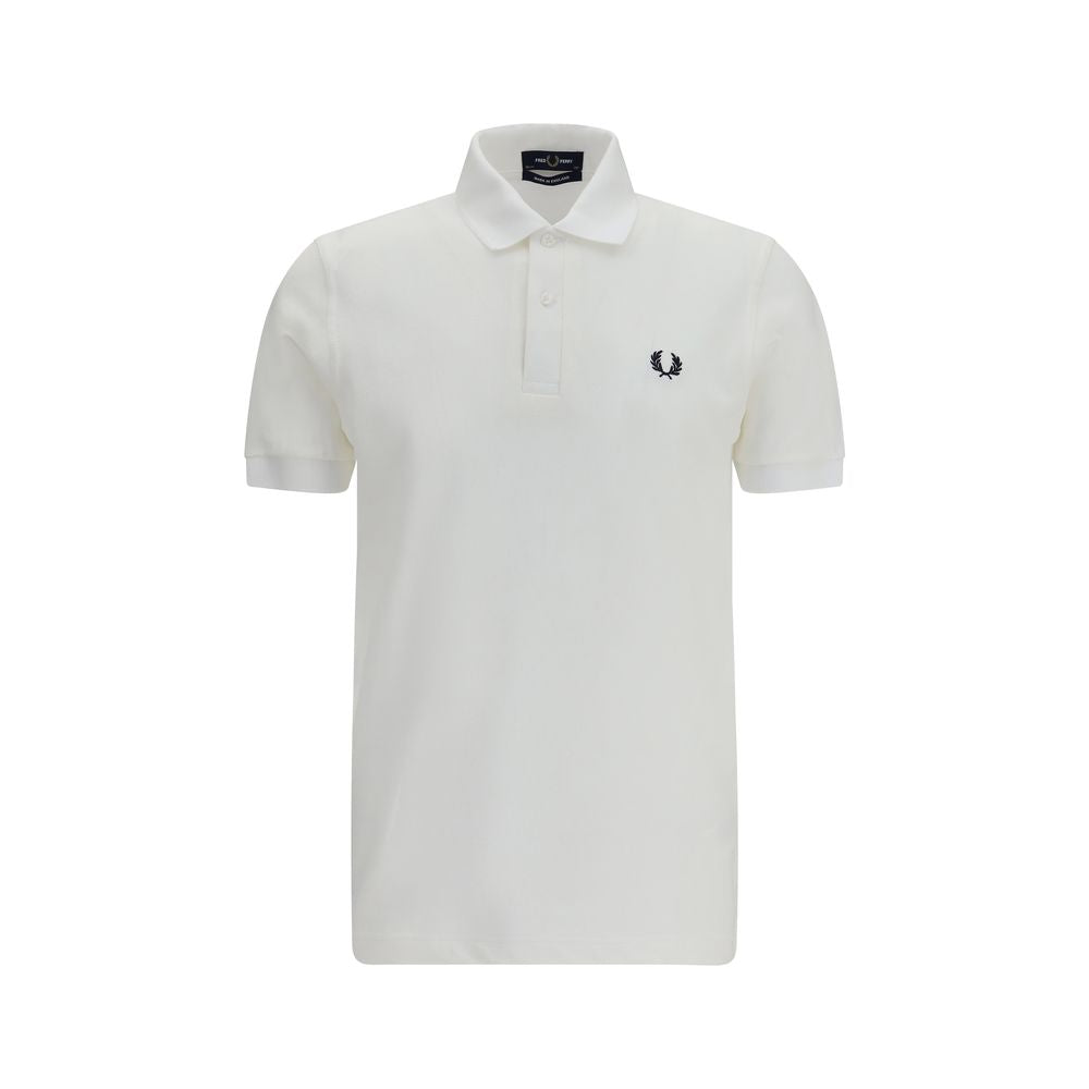 Fred Perry M3 White Cotton Piqué Polo T-Shirt
