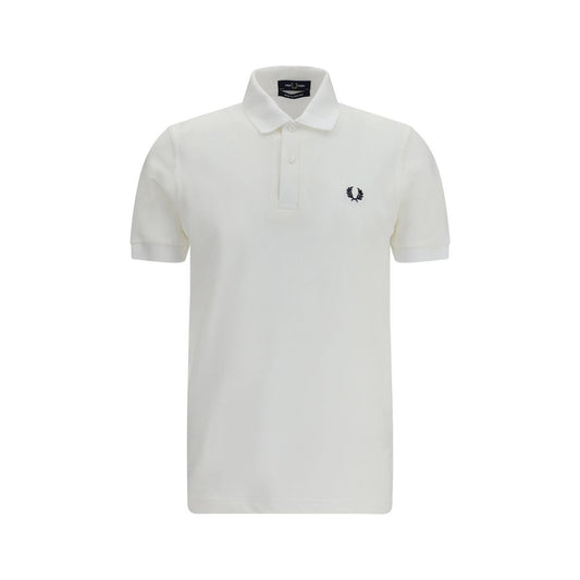 Fred Perry M3 White Cotton Piqué Polo T-Shirt