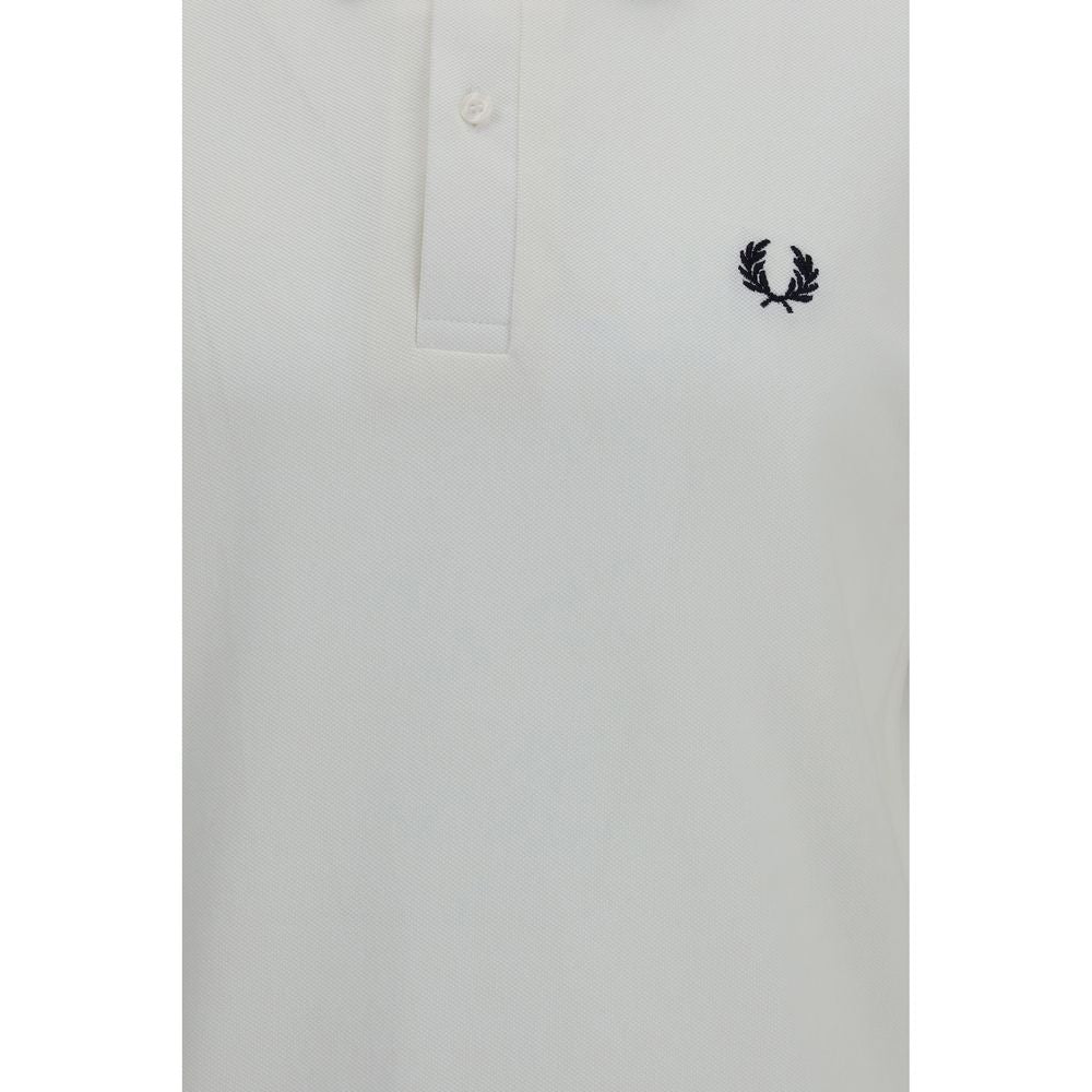 Fred Perry M3 White Cotton Piqué Polo T-Shirt