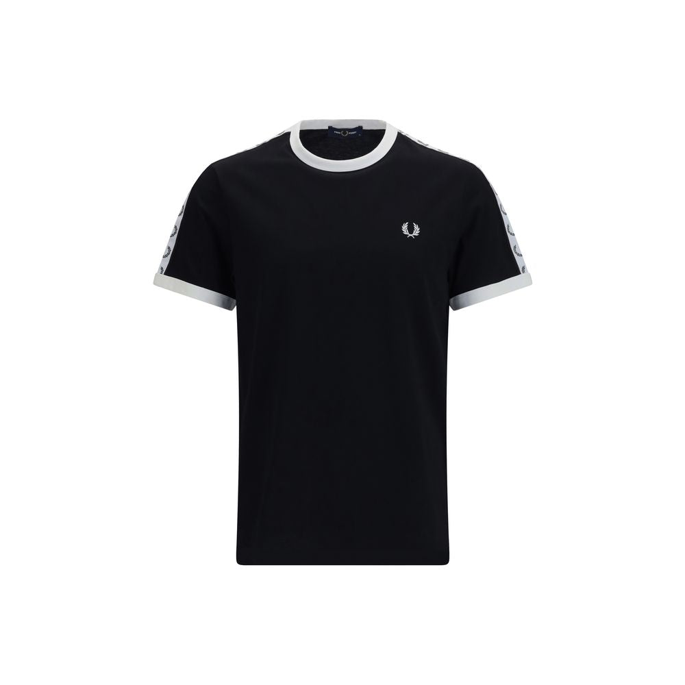 T-shirt en coton noir Fred Perry Ringer