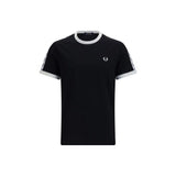 T-shirt en coton noir Fred Perry Ringer