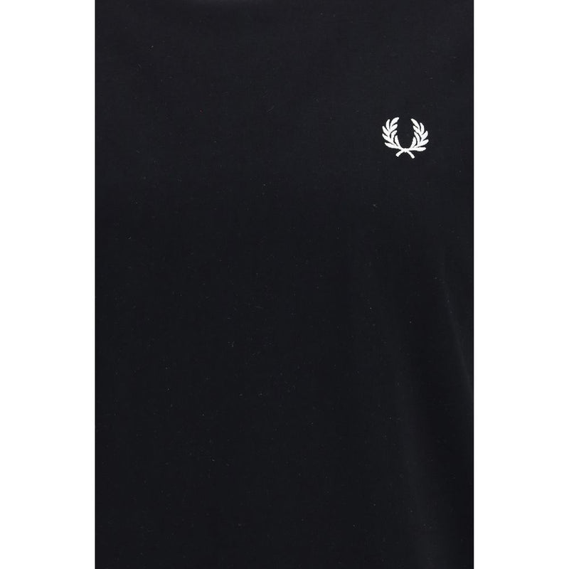 Fred Perry Black Cotton Ringer T-Shirt for Men