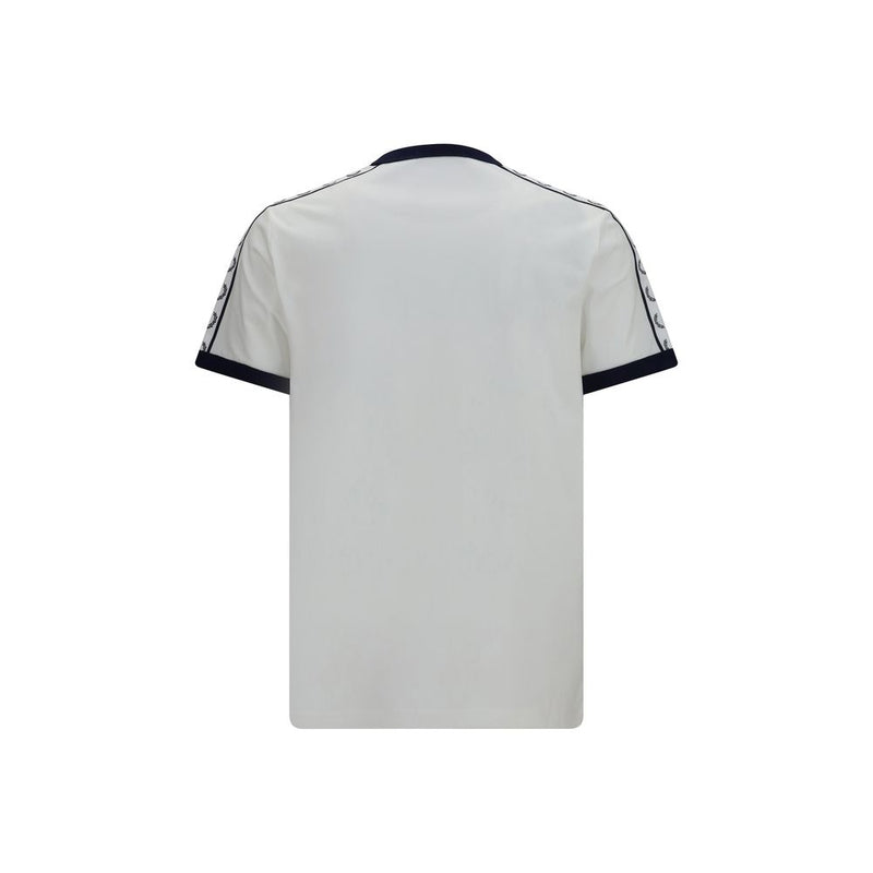 Fred Perry White Cotton Ringer T-Shirt for Men