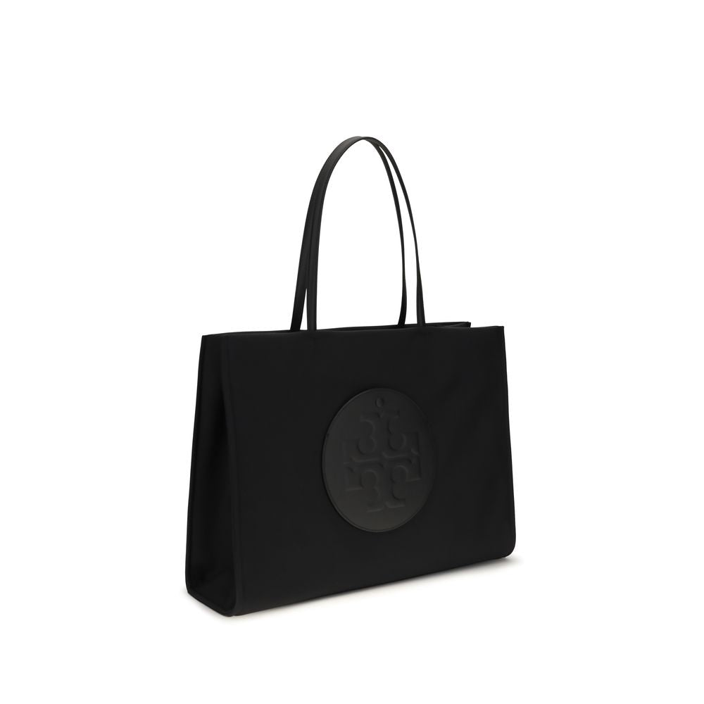 Tory Burch Ella Tote Bag - Black Nylon Handbag