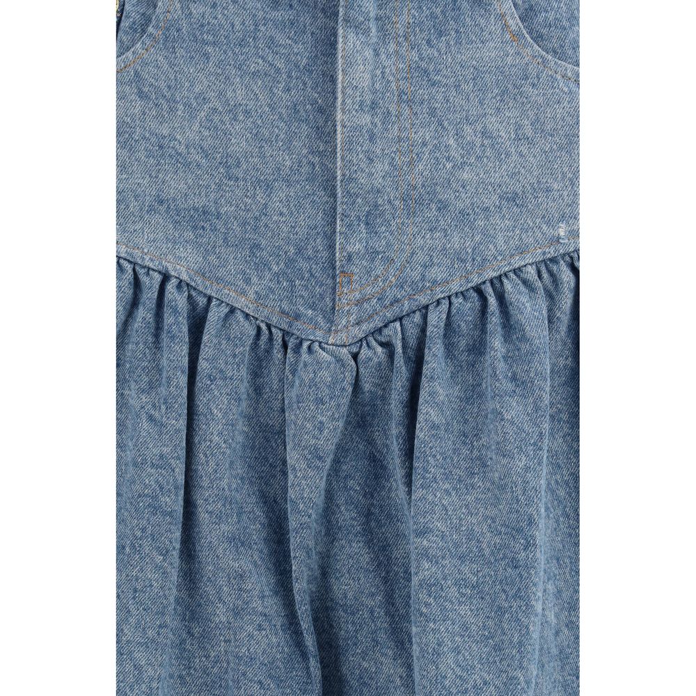 Jupe en jean bleu Ganni