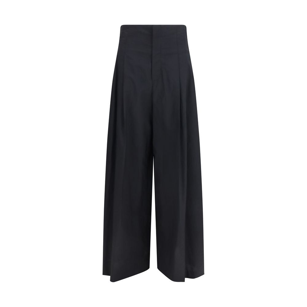 Brunello Cucinelli Black Cotton Casual Pants for Women