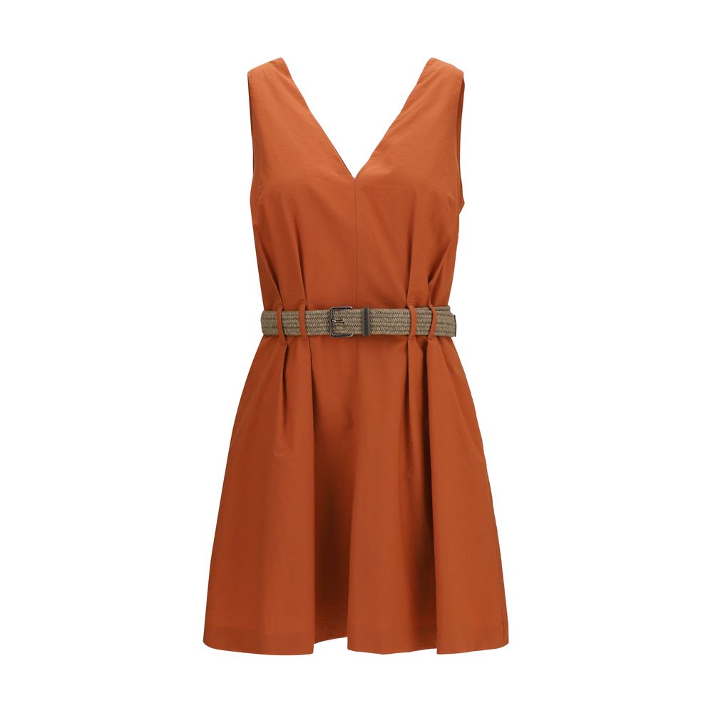 Brunello Cucinelli Orange Cotton Casual Dress for Women