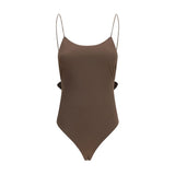 Jacquemus Cabana Brown Polyamide One-Piece Swimsuit
