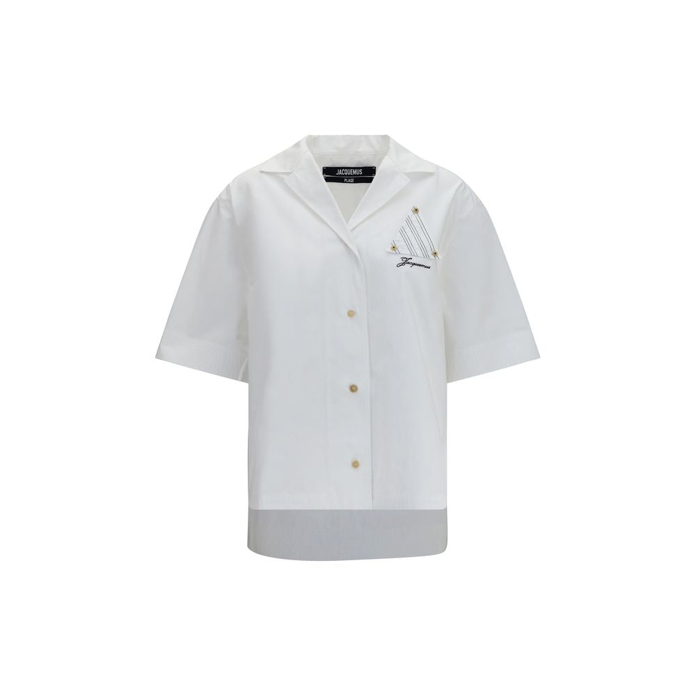 Chemise en Coton Blanc La Chemise Marin de Jacquemus