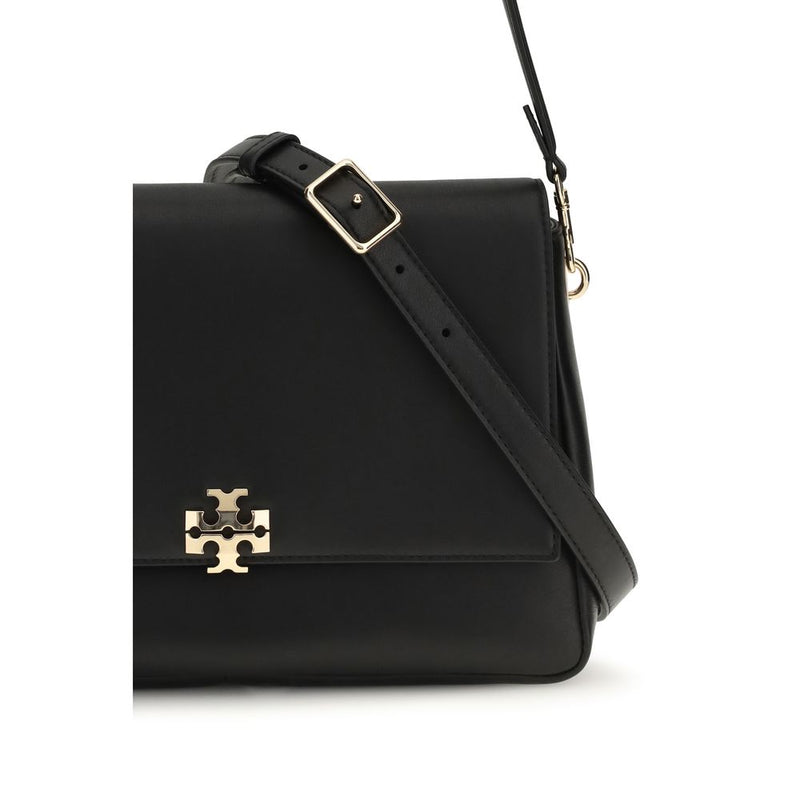 Tory Burch Black Calf Leather Bos Taurus Shoulder Bag