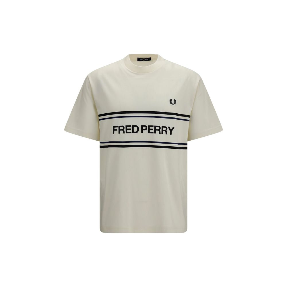 Fred Perry Beige Cotton Sportswear T-Shirt for Men