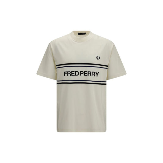 Fred Perry Beige Cotton Sportswear T-Shirt for Men