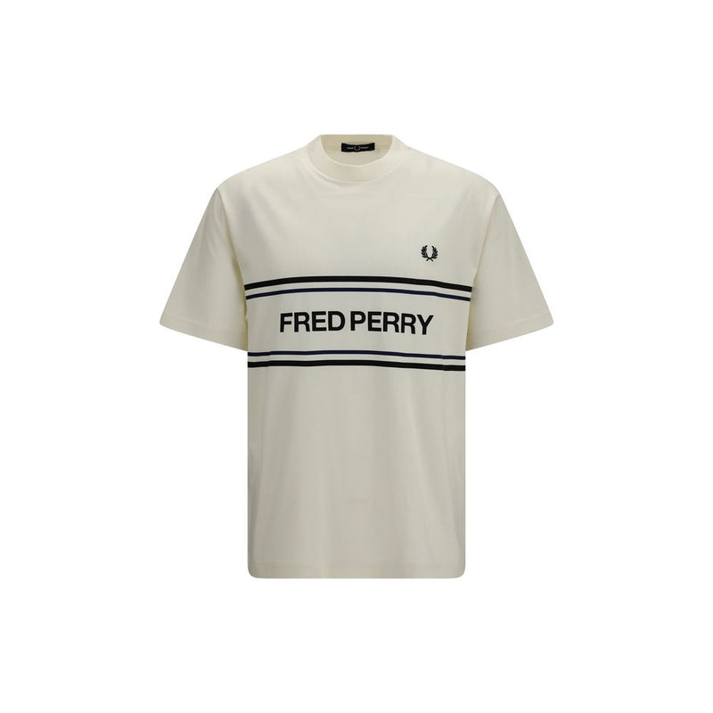 Fred Perry Beige Cotton Sportswear T-Shirt for Men