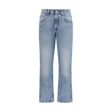 Jean droit en coton bleu Brunello Cucinelli