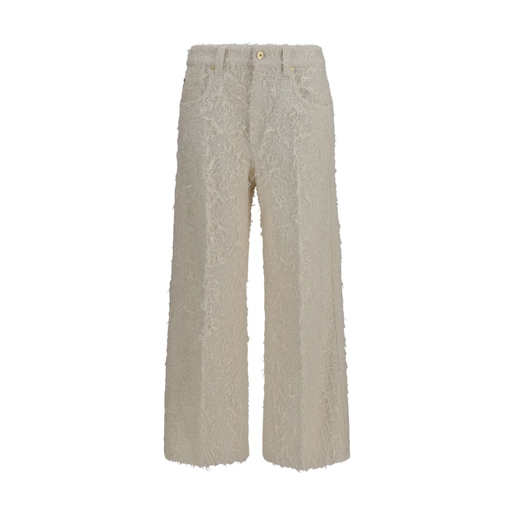 Brunello Cucinelli Beige Cotton Cropped Pants for Women