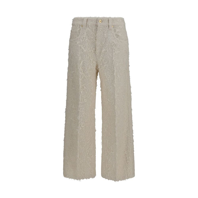 Brunello Cucinelli Beige Cotton Cropped Pants for Women