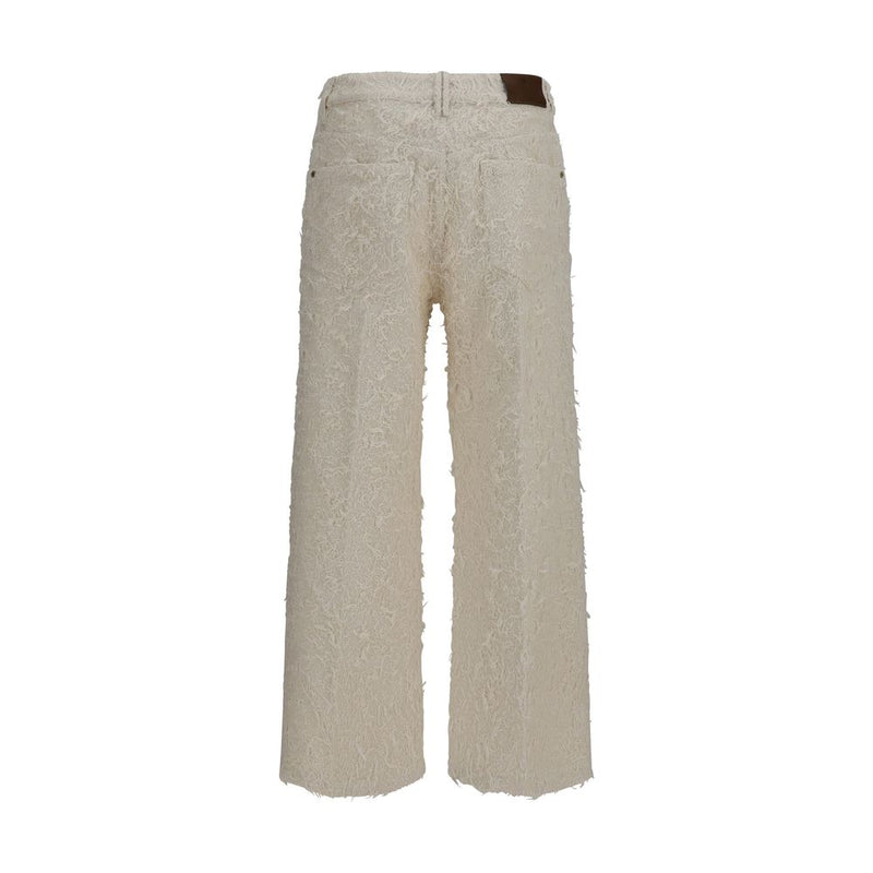Brunello Cucinelli Beige Cotton Cropped Pants for Women