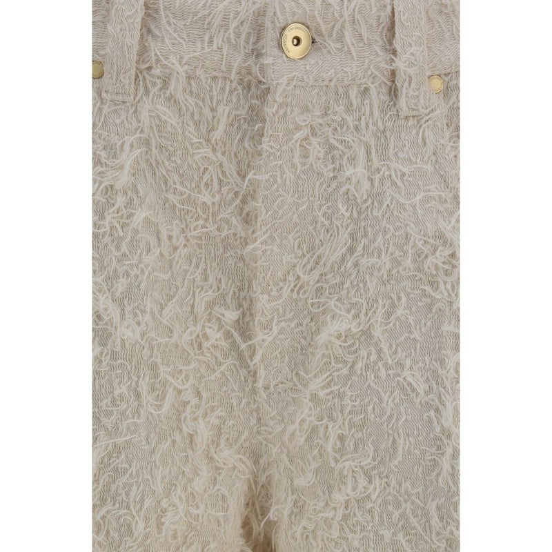 Brunello Cucinelli Beige Cotton Cropped Pants for Women