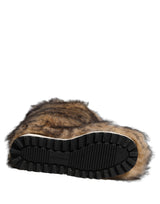 Dolce & Gabbana Brown Faux Fur Knee High Ski Boots