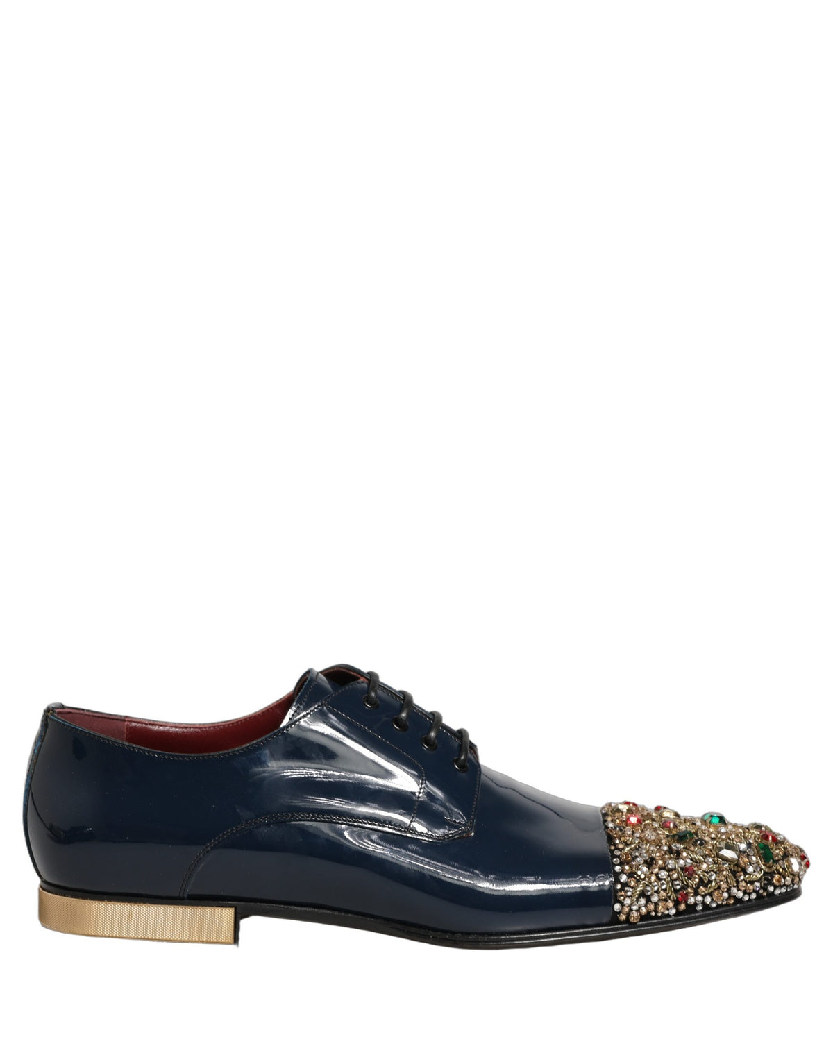 Dolce & Gabbana Blue Embellished Derby Dress Shoes for Men