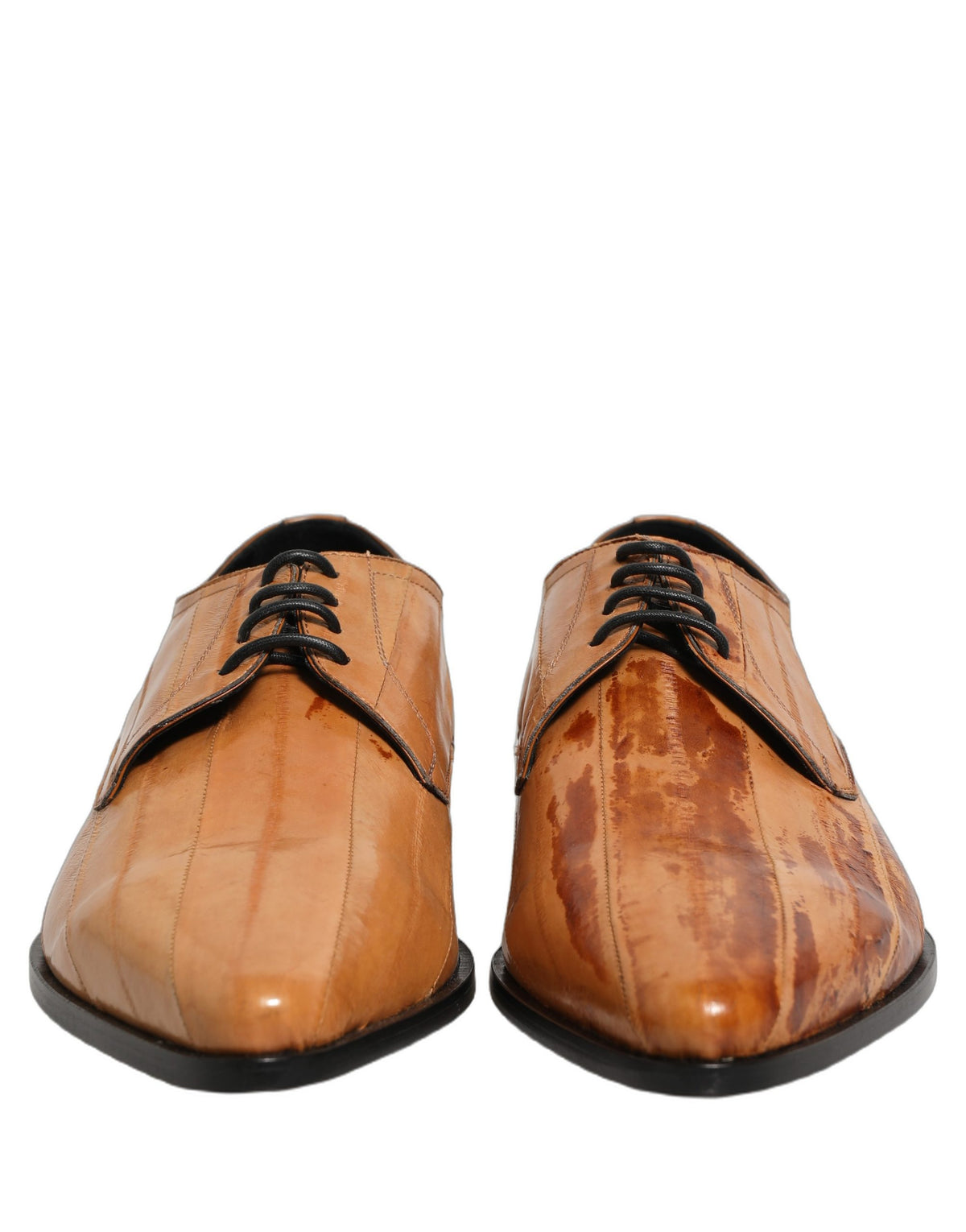 Dolce & Gabbana Brown Leather Lace Up Derby Dress Shoes