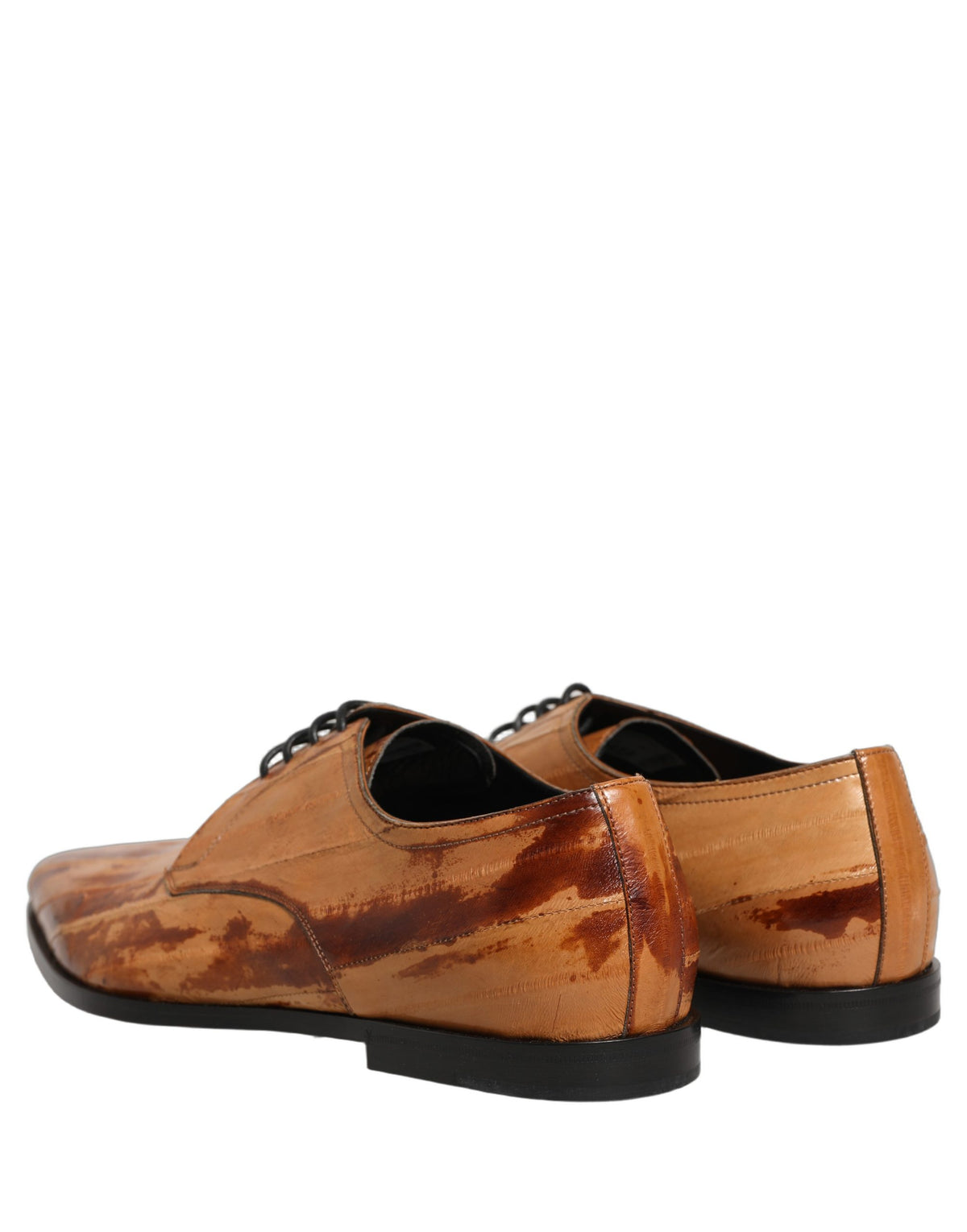 Dolce & Gabbana Brown Leather Lace Up Derby Dress Shoes