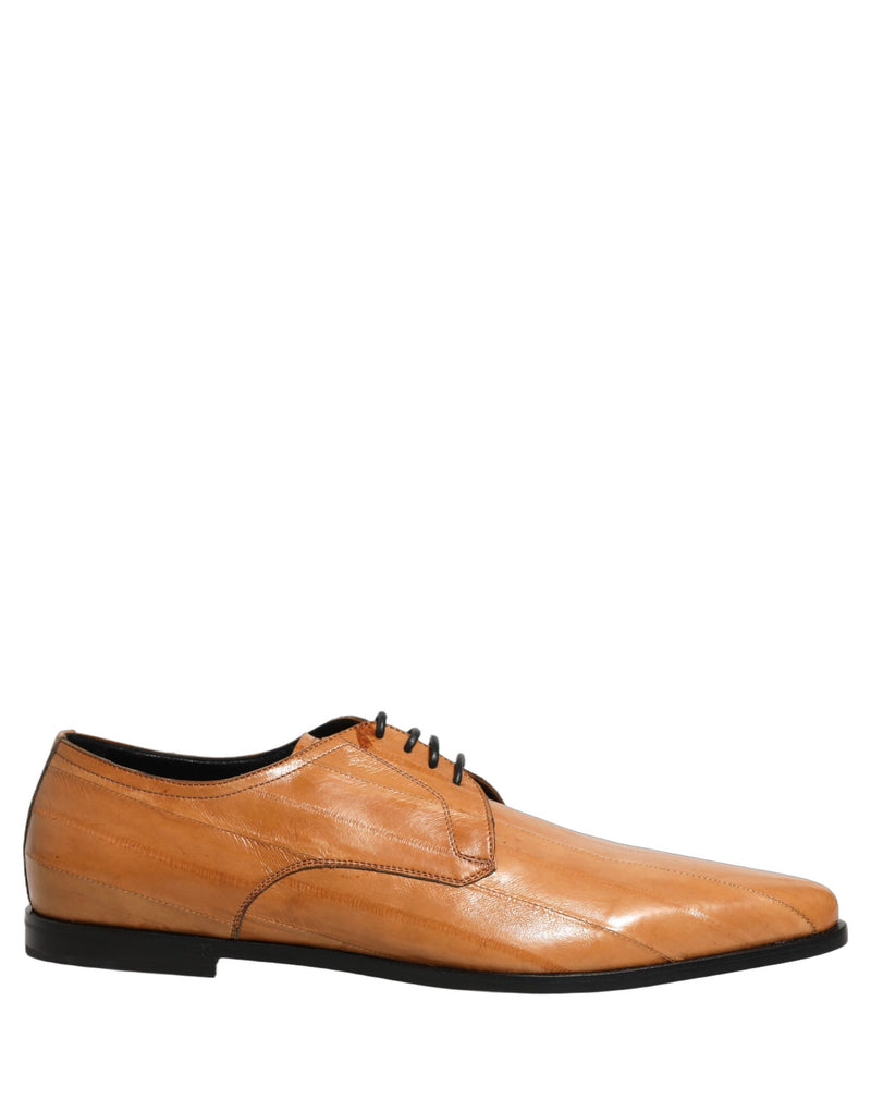 Dolce & Gabbana Brown Leather Lace Up Derby Dress Shoes