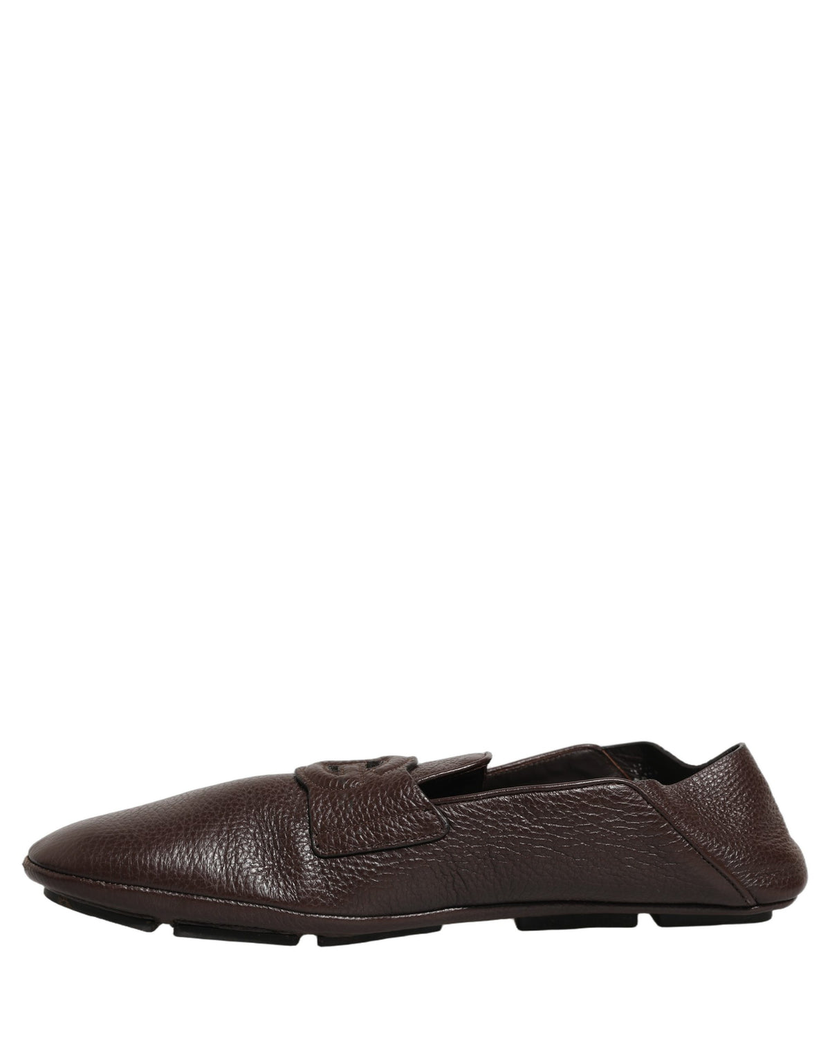 Dolce & Gabbana Brown Deerskin Leather Driver Loafers