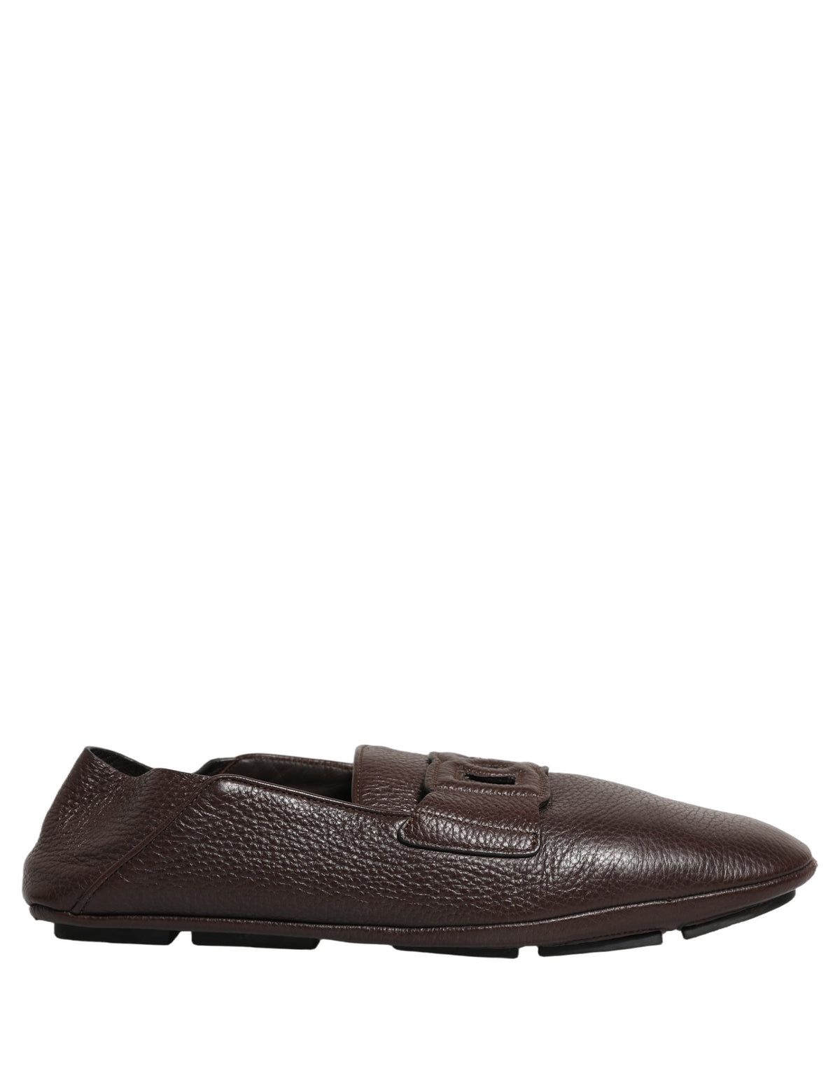 Dolce & Gabbana Brown Deerskin Leather Driver Loafers