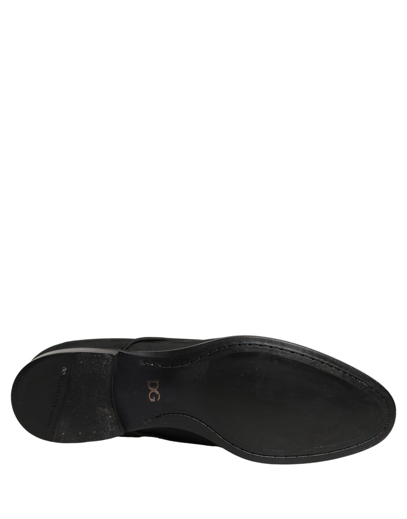 Dolce & Gabbana Black Suede Lace Up Derby Dress Shoes