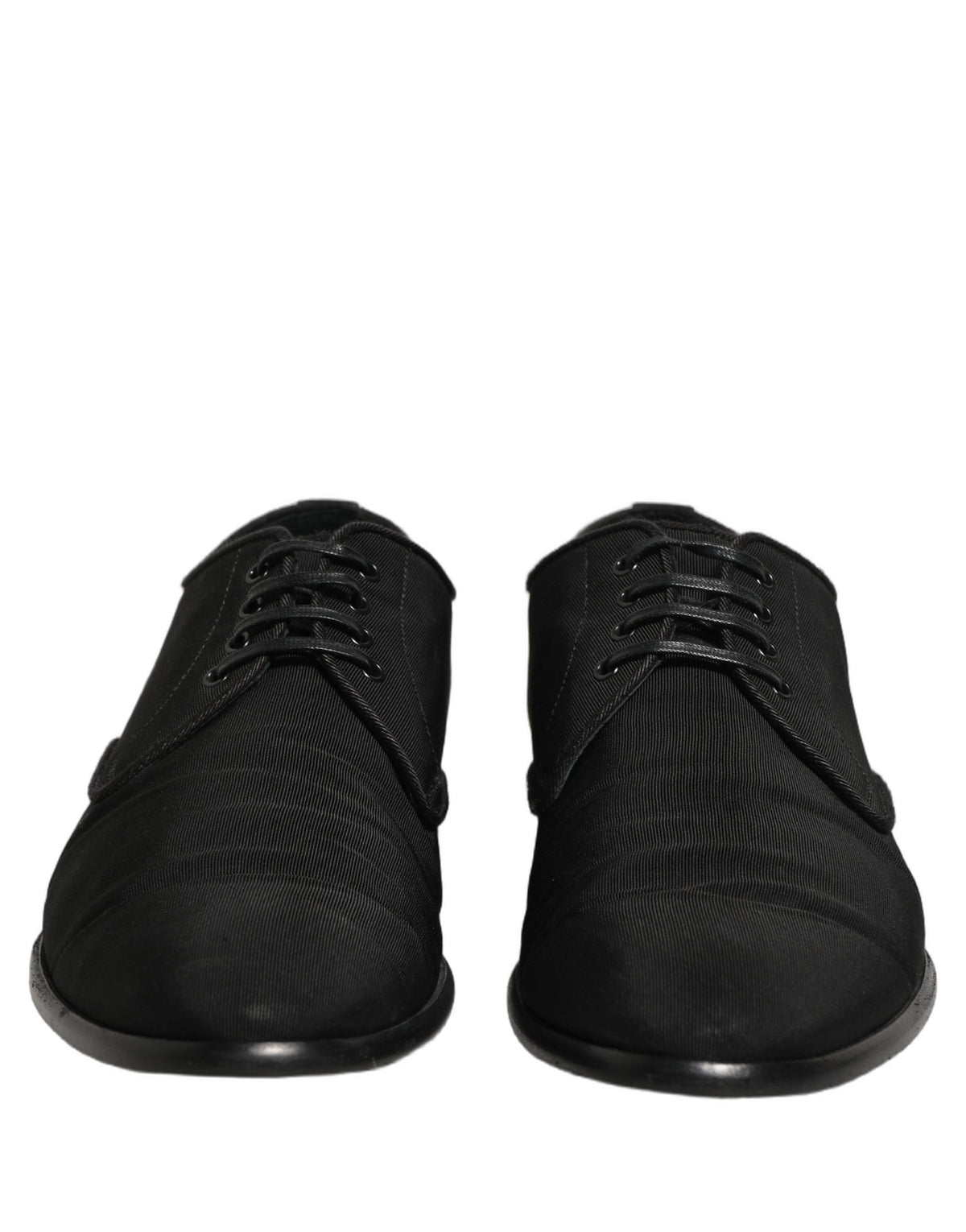 Dolce & Gabbana Black Suede Lace Up Derby Dress Shoes