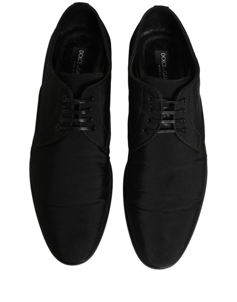 Dolce & Gabbana Black Suede Lace Up Derby Dress Shoes