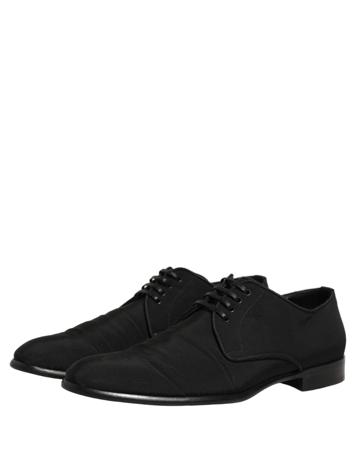 Dolce & Gabbana Black Suede Lace Up Derby Dress Shoes