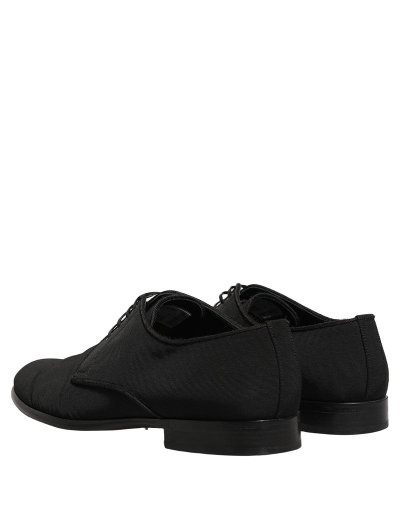 Dolce & Gabbana Black Suede Lace Up Derby Dress Shoes