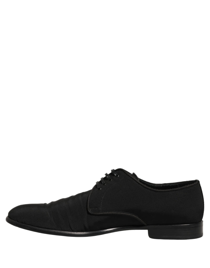 Dolce & Gabbana Black Suede Lace Up Derby Dress Shoes