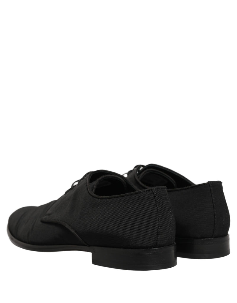 Dolce & Gabbana Black Suede Lace Up Derby Dress Shoes