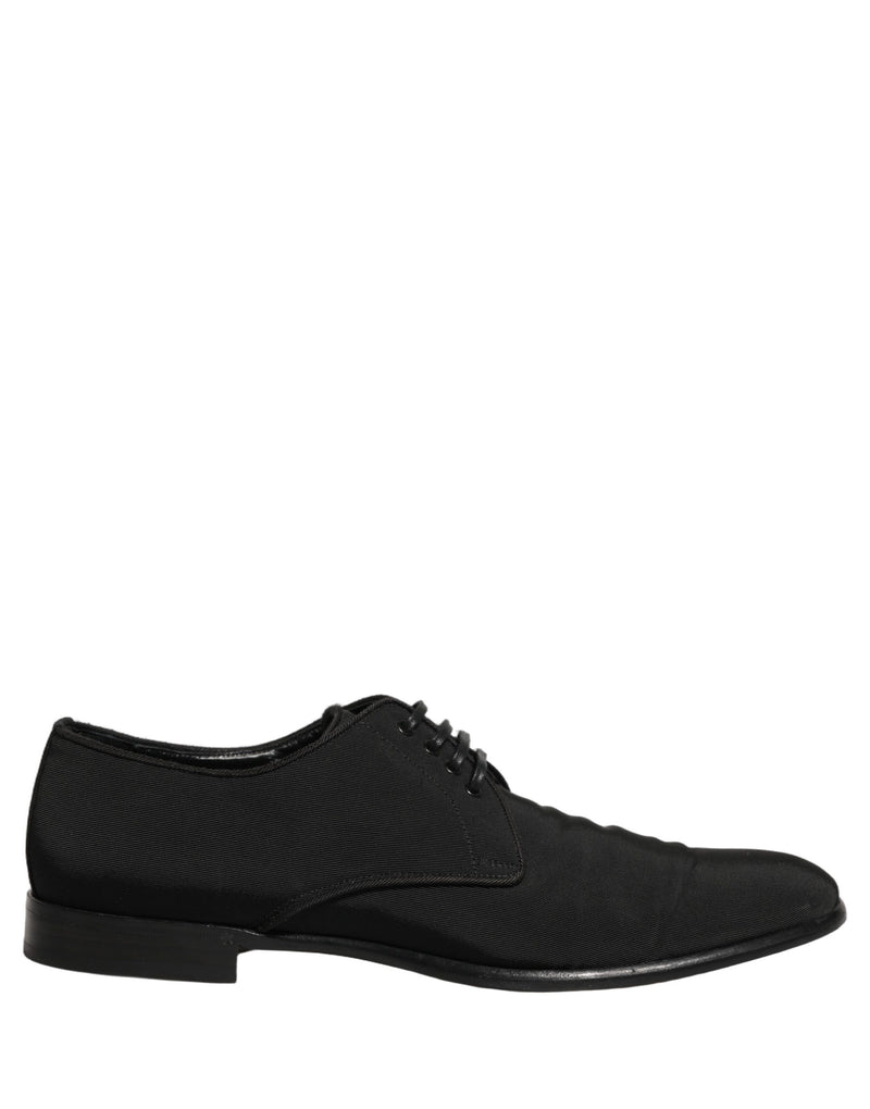 Dolce & Gabbana Black Suede Lace Up Derby Dress Shoes