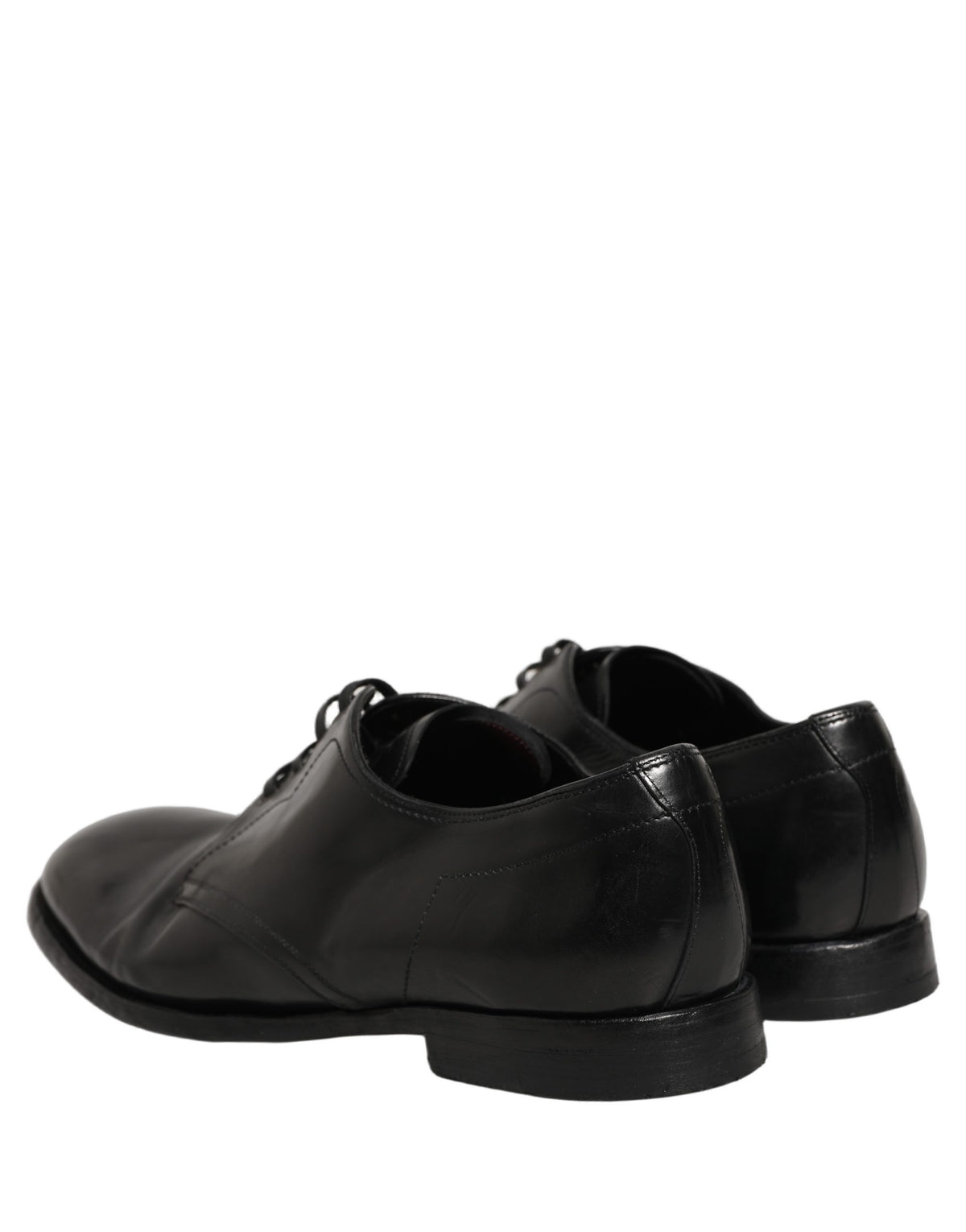Dolce & Gabbana Black Leather Lace Up Derby Dress Shoes