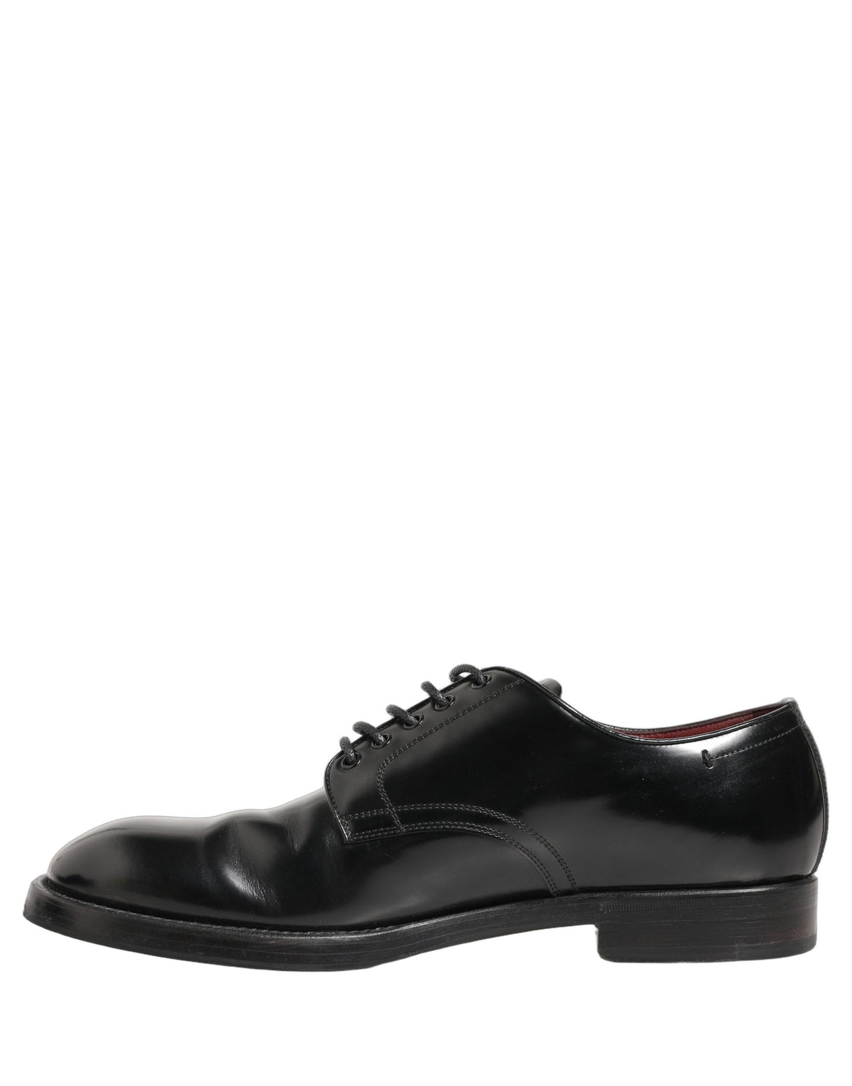 Dolce & Gabbana Black Leather Lace Up Derby Dress Shoes