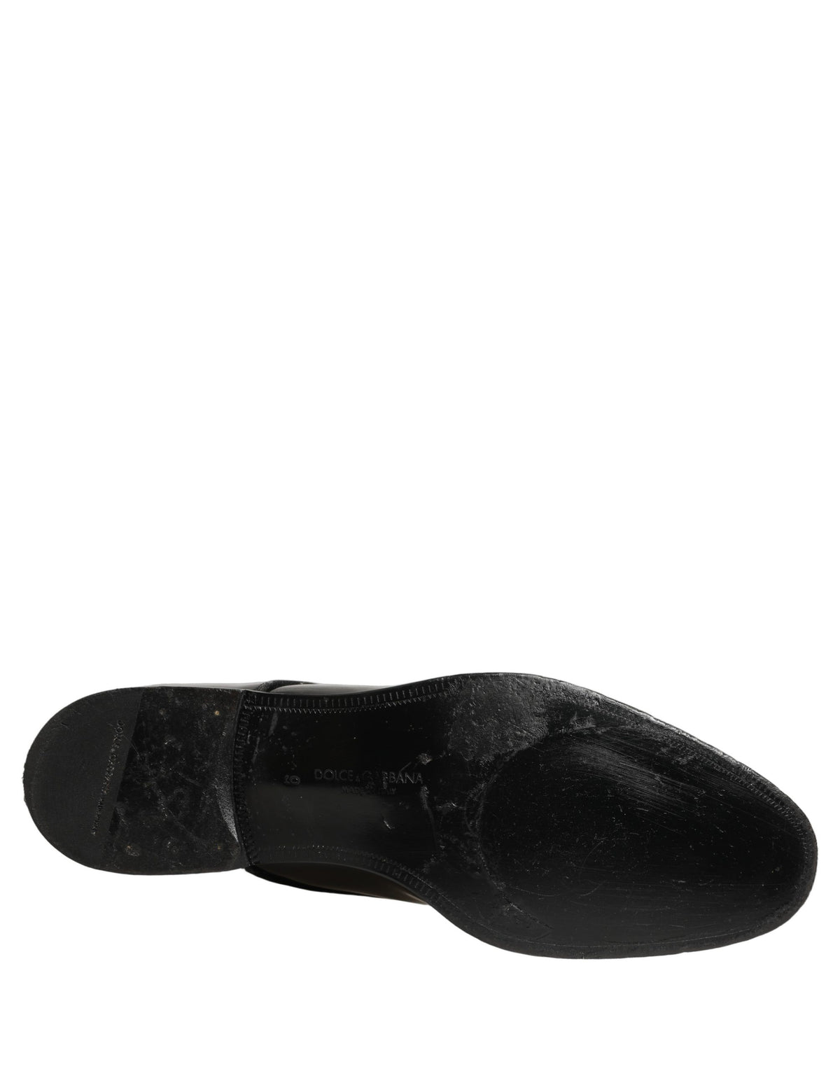 Dolce & Gabbana Black Leather Lace Up Derby Dress Shoes