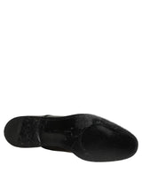 Dolce & Gabbana Black Leather Lace Up Derby Dress Shoes