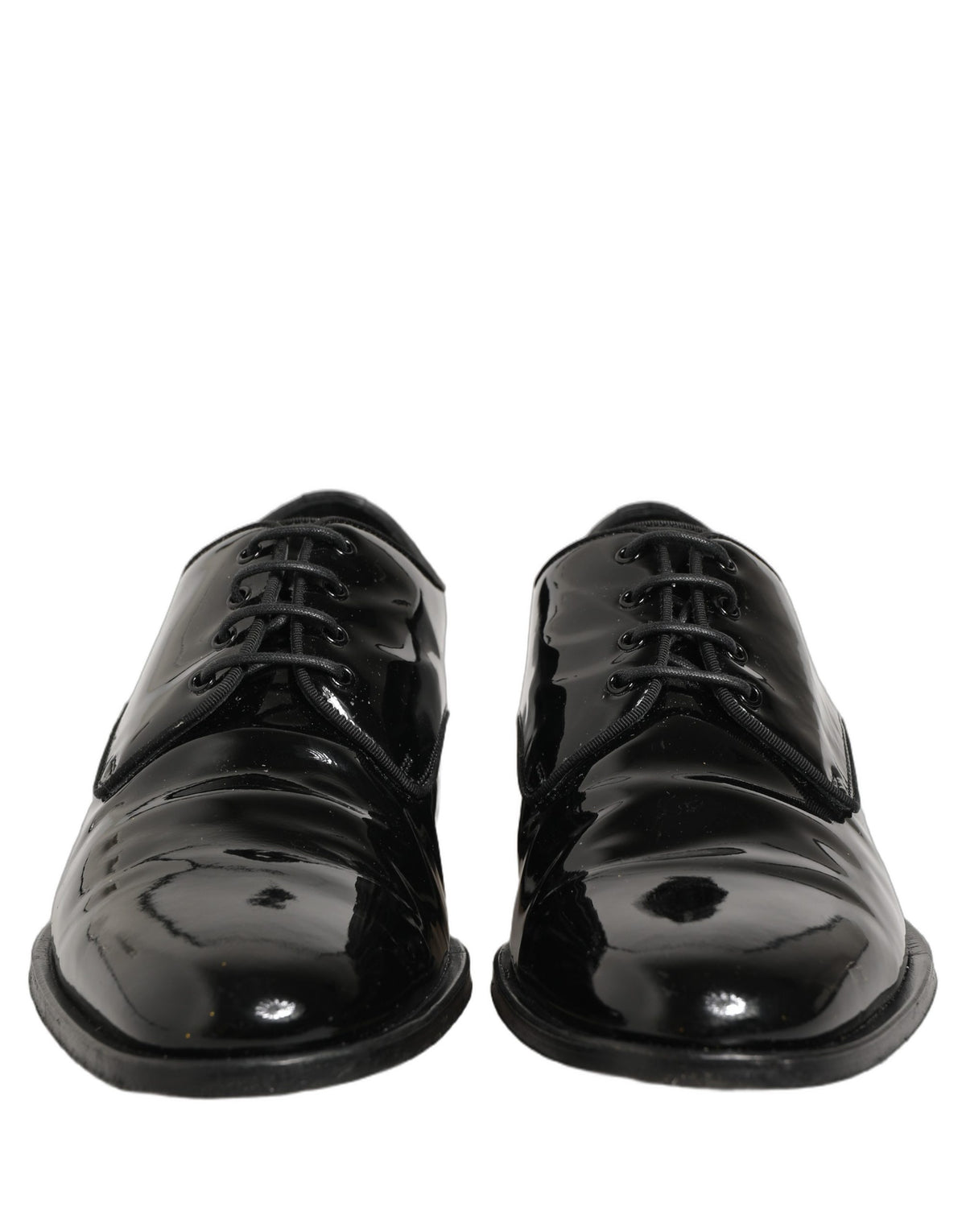 Dolce & Gabbana Black Leather Lace Up Derby Dress Shoes