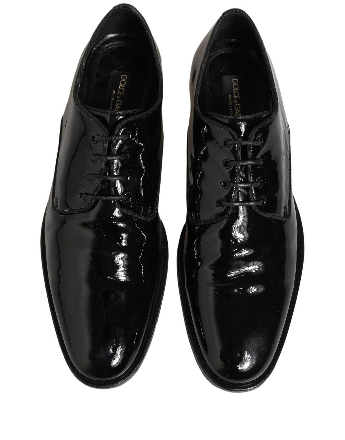Dolce & Gabbana Black Leather Lace Up Derby Dress Shoes