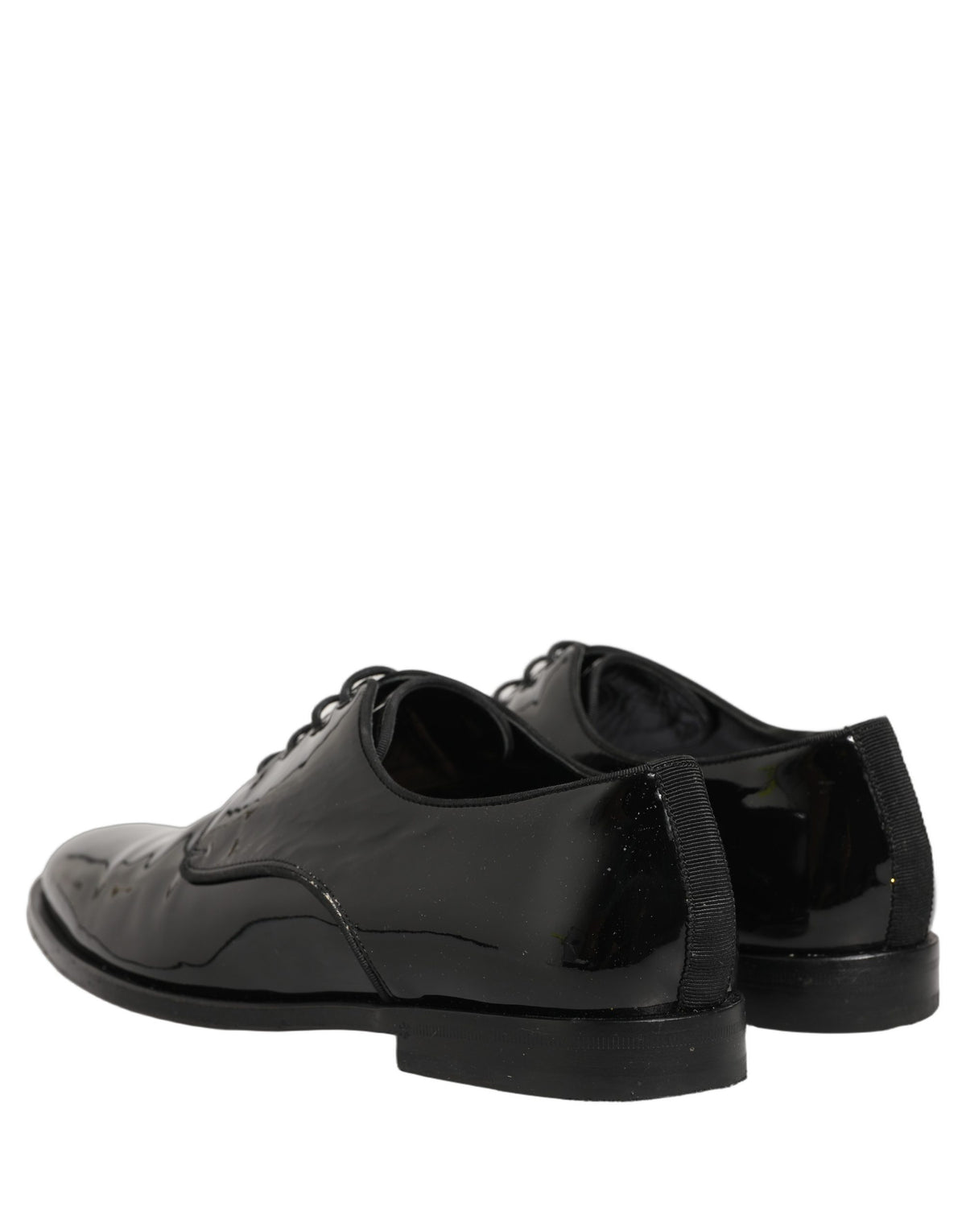 Dolce & Gabbana Black Leather Lace Up Derby Dress Shoes