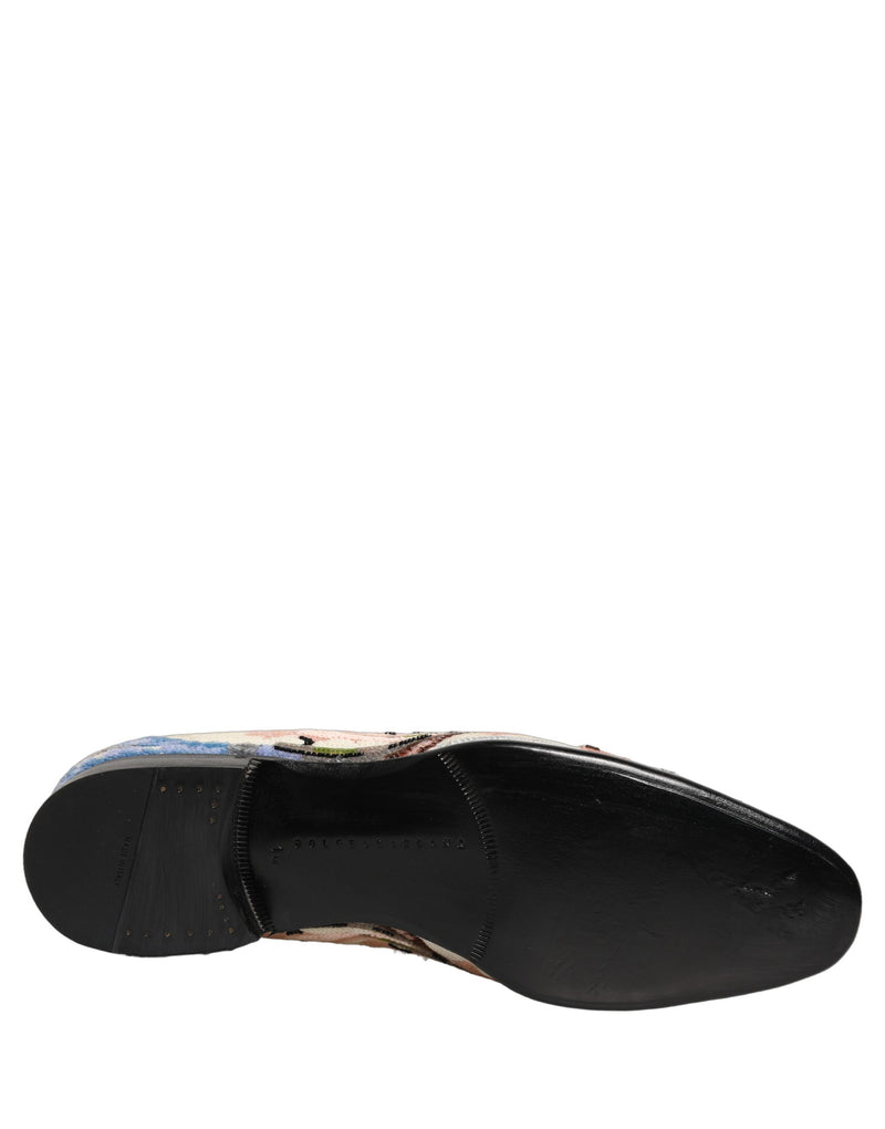 Dolce & Gabbana Multicolor Sequin Embroidered Loafers